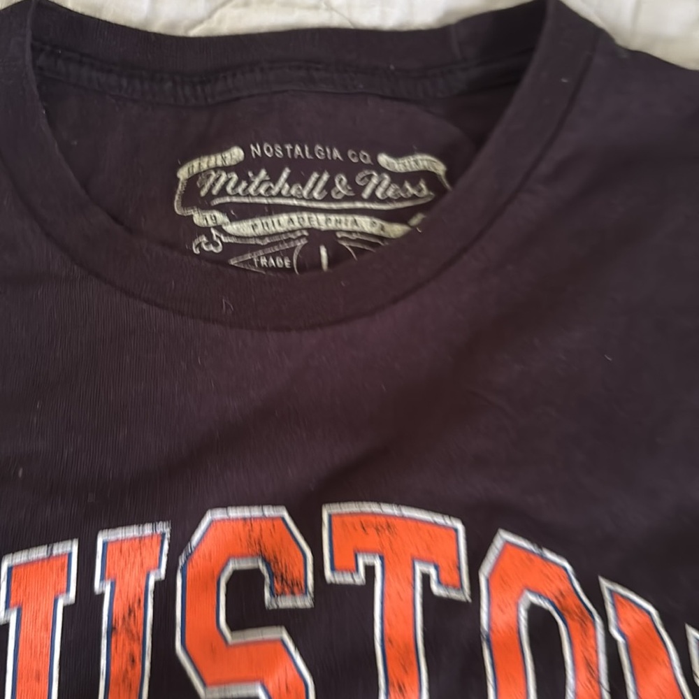 Mitchell & Ness Houston Astros 100% cotton black T shirt men’s Size L - Picture 4 of 7